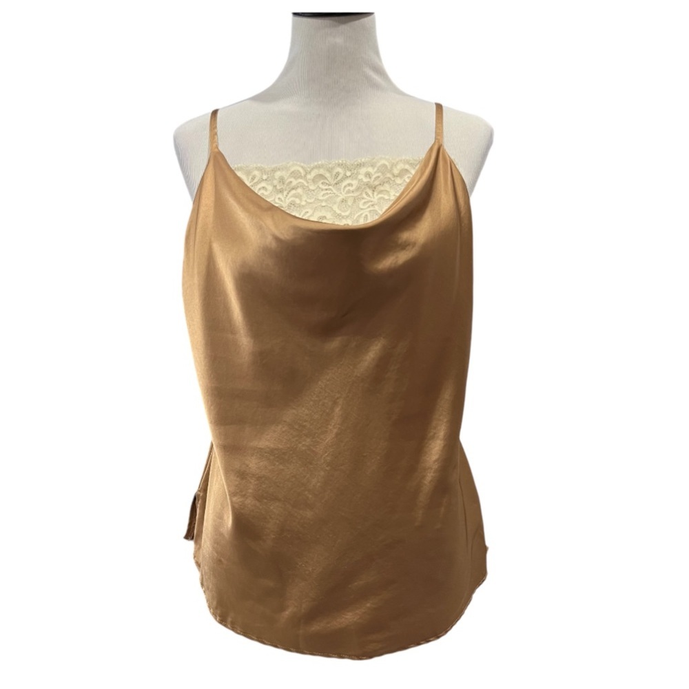 Summum Woman Satin Lace Drapey Tank Size 42